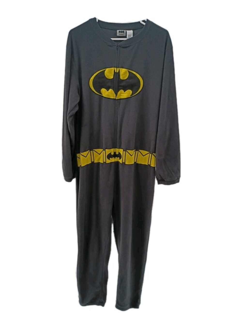 DC Comics Batman One Piece Pajamas Adult Medium Black Cape Halloween Costume
